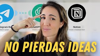Cómo organizar tus ideas automáticamente con IA (Telegram ChatGPT Notion) Cómo organizar tus ideas automáticamente con IA (Telegram ChatGPT Notion)