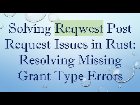 Solving Reqwest Post