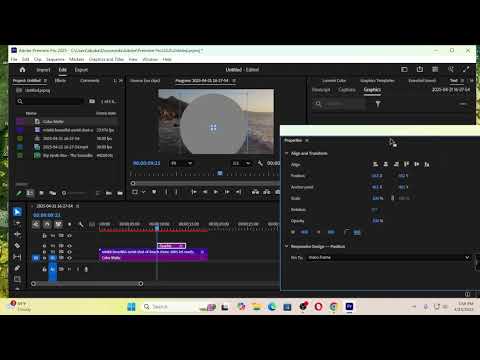 premiere pro track matte key effect & shape circle