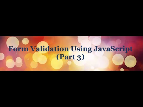 Form Validation Using