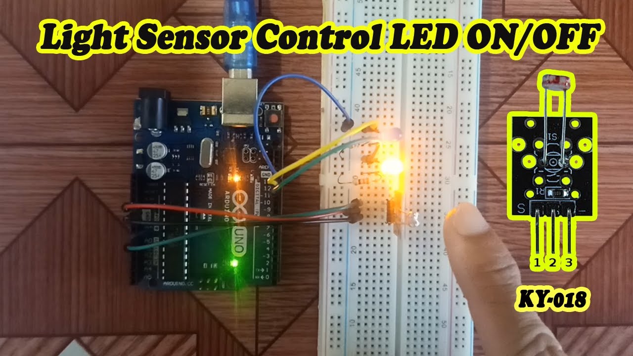 Light Sensor Control LED Using KY-018 Module - YouTube