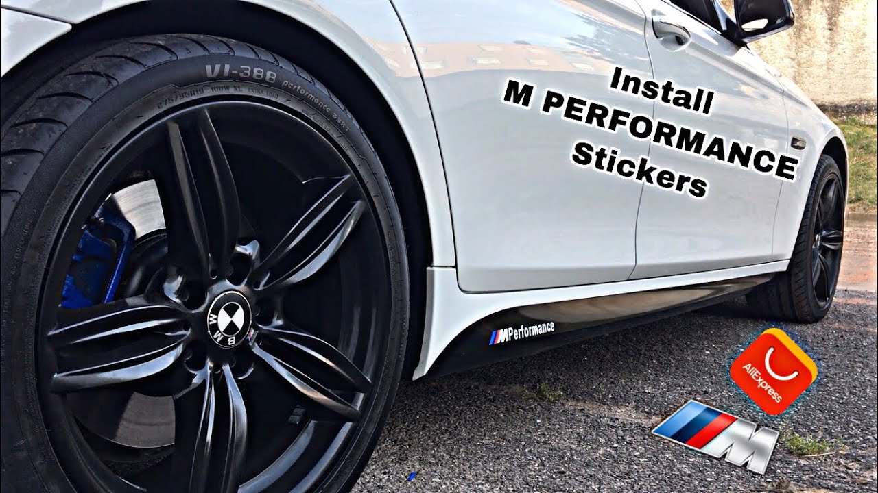 Install Stickers M Performance Jupe Latérale Bande Décalcomanies  Autocollant ( AliExpress, Wish ) 