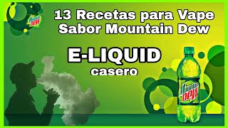 13 RECETAS en un video | Como hacer LIQUIDO para VAPEAR casero | Receta  frutal para e-liquid - YouTube