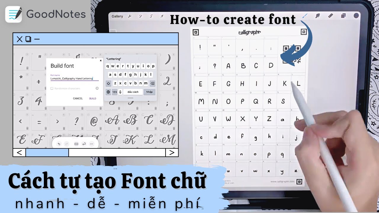 CÁCH TẠO FONTS CHỮ CHO RIÊNG BẠN - Dùng trong ứng dụng viết ghi ...