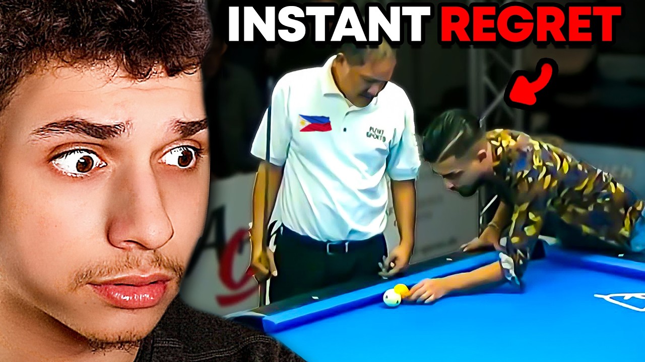 РАЗЪЯРЕННЫЙ ИГРОК СПОРИТ С ФИЛИППИНЦЕМ ЭФРЕНОМ РЕЙЕСОМ, Мгновенное сожаление.