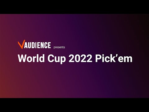 vAudience - World Cup 2022 Pick'em tutorial