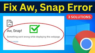 how to fix aw, snap! problem in google chrome permanently | aw snap error chrome fix (3 solutions)