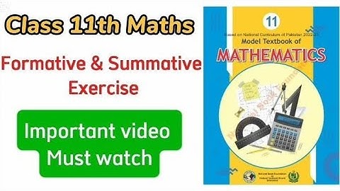 Formative Exercise class 11 Maths Fbise | important exercises class 11 Maths