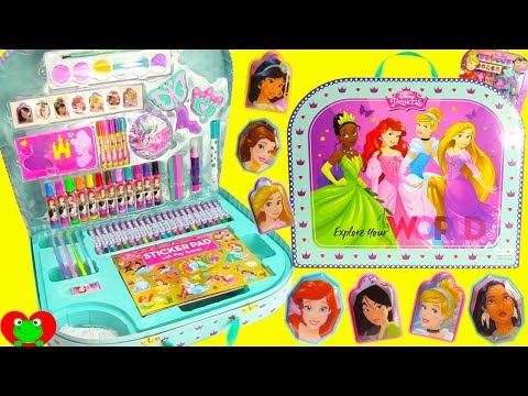 Opening Princess Mega Art Case Stickers, Stamps, Coloring Pages