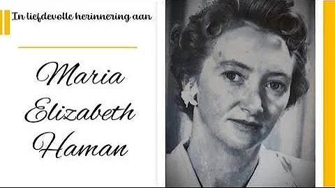 Maria Elizabeth Haman Gedenkdiens