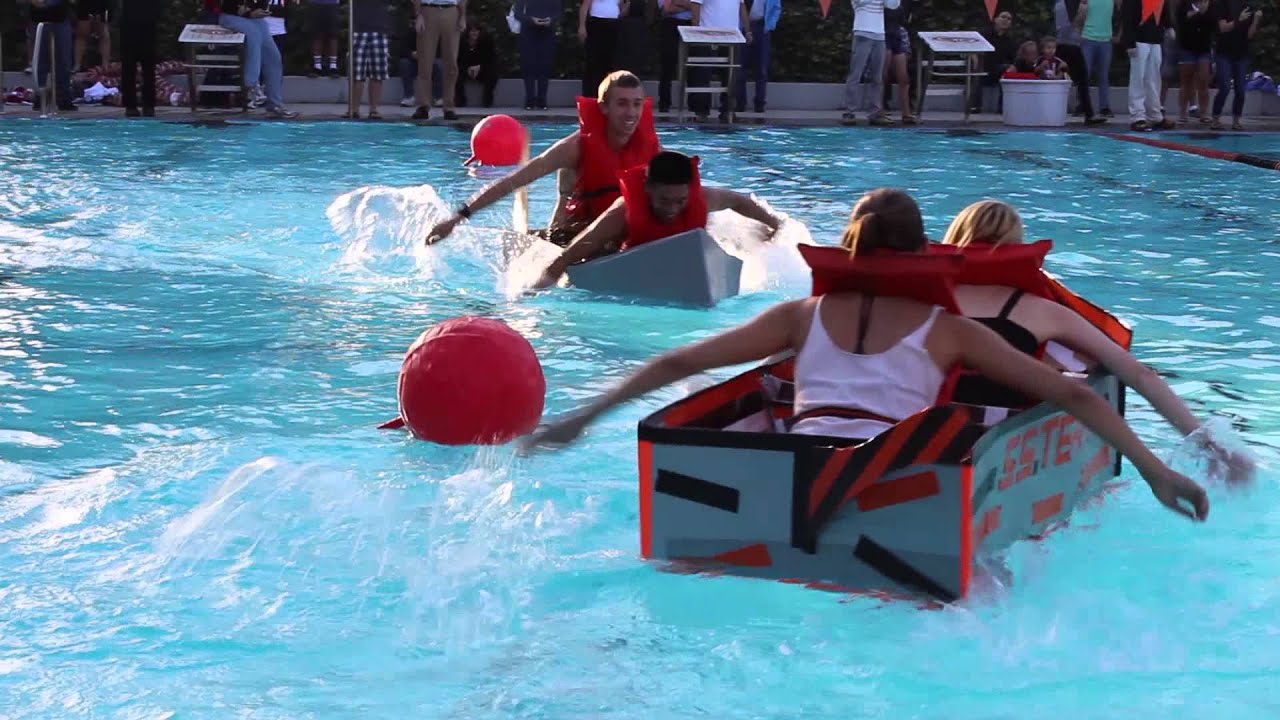 Cardboard Boat Regatta - YouTube