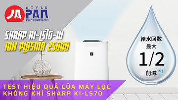 Test hiệu quả của máy lọc không khí Sharp Ki-LS70 trong ngày chỉ số ô nhiễm của Hà Nội đạt màu tím.