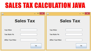 Sales Tax Calculation Project using Java