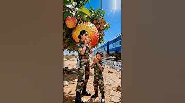 Army soldier and her son saves lichi tree from drying up 😭 #shorts #ai #tree #lichi #indianarmy