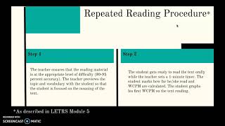 Fluency Interventions: Repeated Reading  & Video Self-Modeling