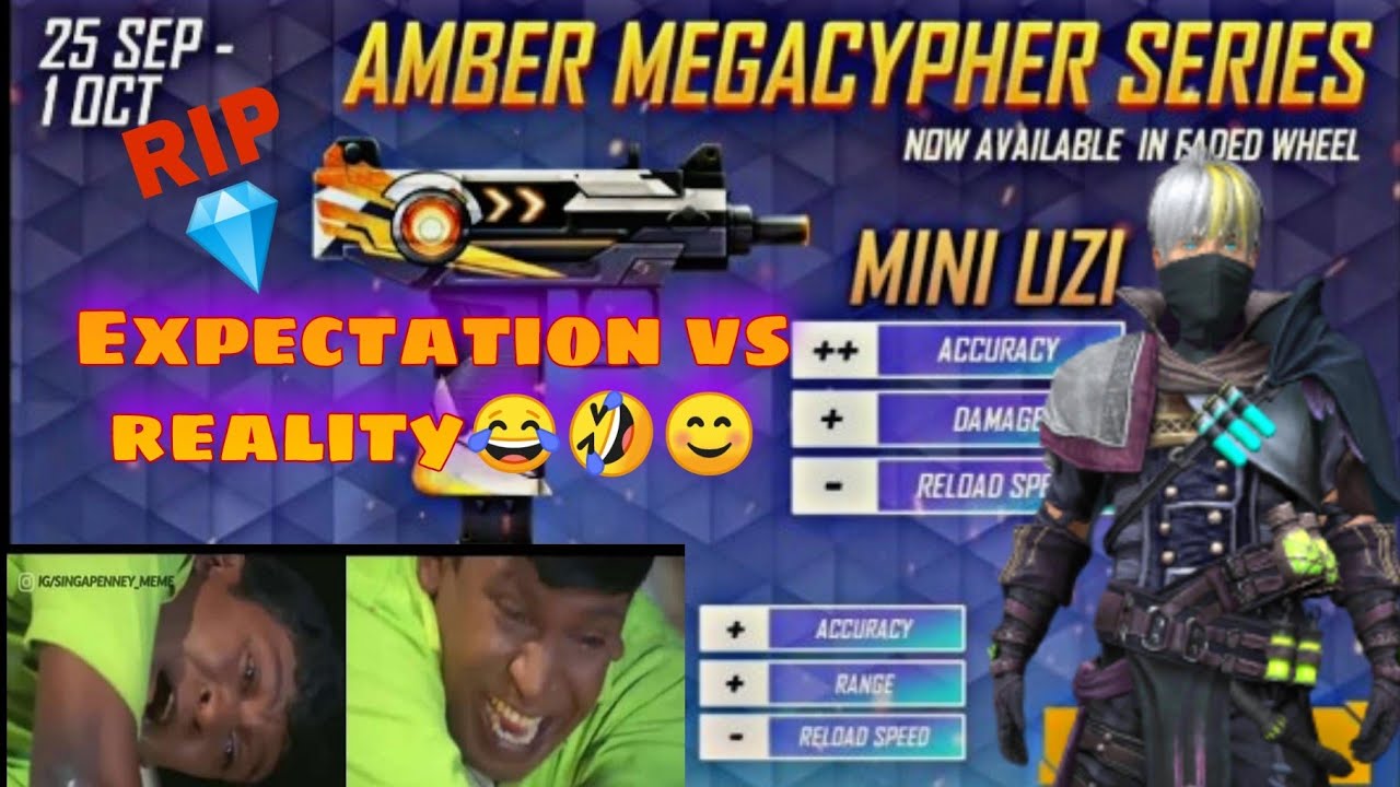 Free Fire Mini Uzi Event Luck | Expectations vs reality 