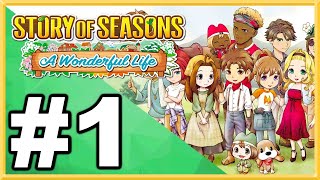 Story of Seasons: A Wonderful Life WALKTHROUGH PLAYTHROUGH LET'S PLAY GAMEPLAY - Part 1