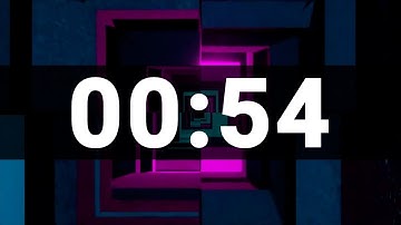 54 Second Timer with Cool Upbeat Music for Kids, Chill Instrumental Countdown