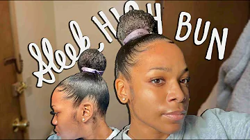 How to do a SLEEK High Bun on Natural Hair | *SNATCHED* Top Knot/Ballerina Bun | KoriMaria