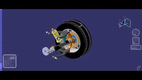 Car suspension simulation kinematics in CATIA V5
