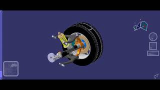 Car suspension simulation kinematics in CATIA V5