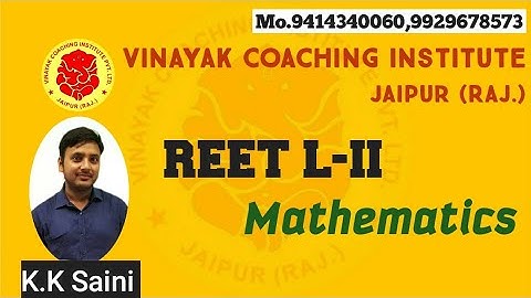 REET/CTET  L-ll-IMaths -Simplification I Vinayak Coaching Institute ,Jaipur