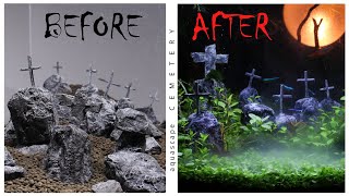 HOW TO Graveyard In An Aquarium | Aquascaping CEMETERY | Halloween Video Special Breakdown screenshot 2
