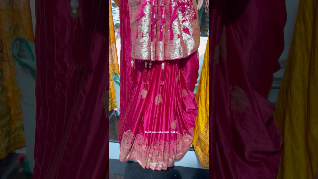 Beautiful fancy silk saree ! Surat saree wholesale market ! Bombay market Surat ! 
