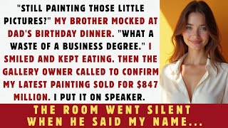 At Dad's 60th, My Family Called Me The Broke Artist – Then The Gallery Owner Announced My $847M Sale