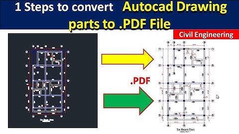 How to Convert Autocad Drawing to PDF file | Part of drawing to pdf in Autocad