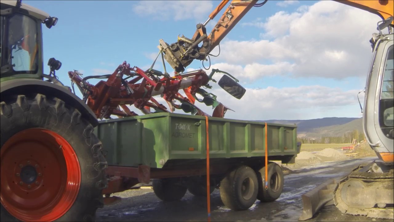 Picking up a brand new Kverneland plow. Gopro YouTube