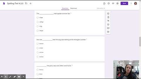 Spelling Test 4.3.3 - Google Forms