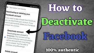 how to deactivate Facebook account || Facebook deactivate kaise kare || deactivate Facebook hindi ||