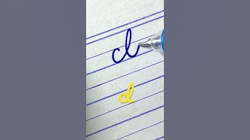 cl - Learn to write cursive small letter connections | Cursive handwriting practice for beginners