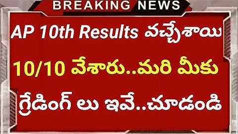 AP 10th class results release date | Ap 10th class results Grading Marks release | Ap 10th results |