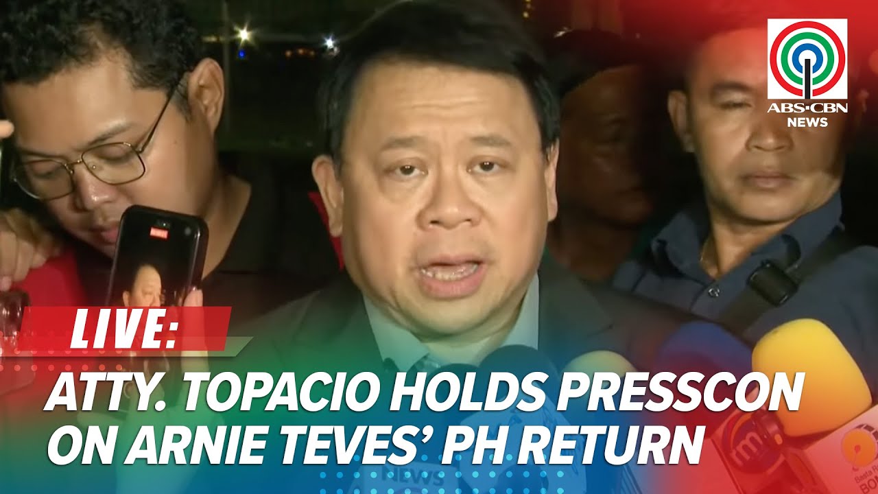 LIVE: Atty. Ferdinand Topacio talks to members of the press ahead of ...