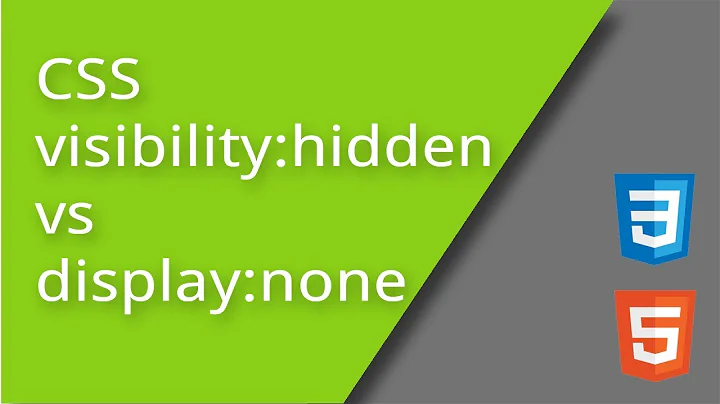 CSS display none vs visibility hidden