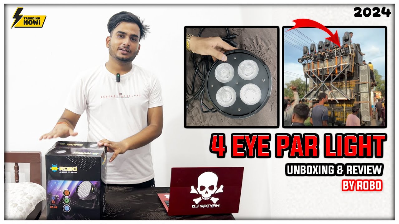4 Eye Blinder RGB | Unboxing & Review | Trending DJ Light For Roadshows!