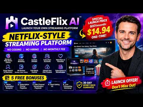 Make a Netflix Clone with AI for $14 94 — CastleFlix AI Honest Review