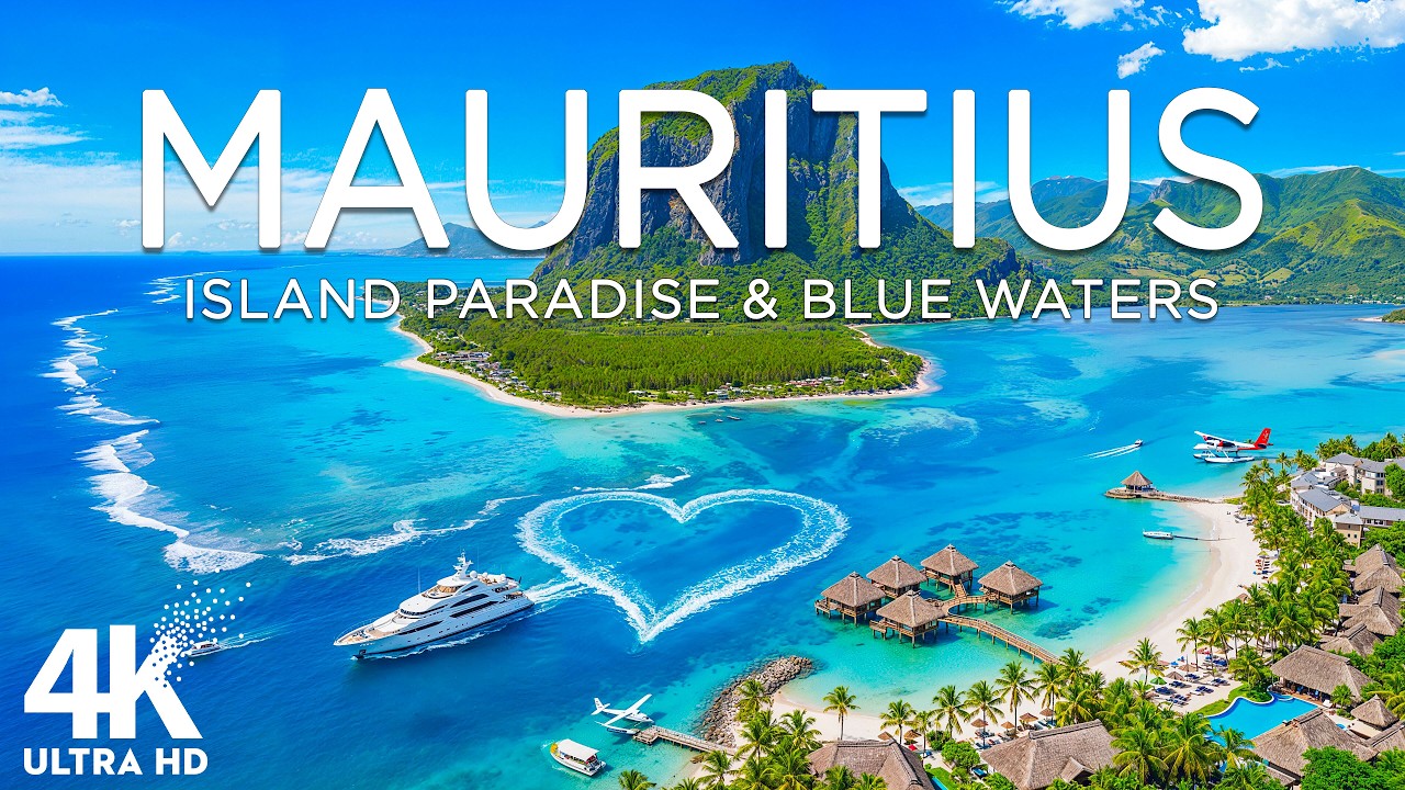 Mauritius 4K Drone Footage | Turquoise Lagoons, Volcanic Peaks & White Sand Beaches