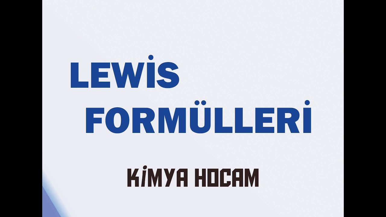 LEWİS FORMÜLLERİ | ORGANİK KİMYA|GÜNCEL MÜFREDAT|AYT|12.SINIF| KİMYA HOCAM