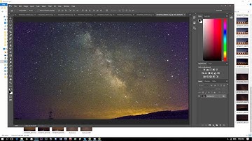 Milky Way noise reduction with image stacking-filmed with LG G4-Photoshop tutorial