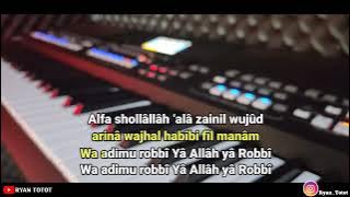 Karaoke   Alfa Sholallah Nada Cowok Lirik Video   Karaoke Sholawat