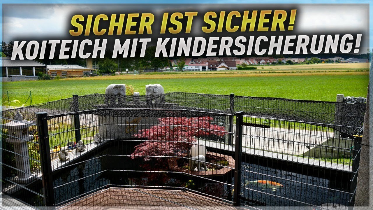 Ein Koiteich mit 100 Kindersicherung und 100 Wasserqualität! YouTube