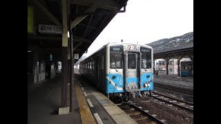 (フリー素材)　キハ54形　八幡浜駅発車