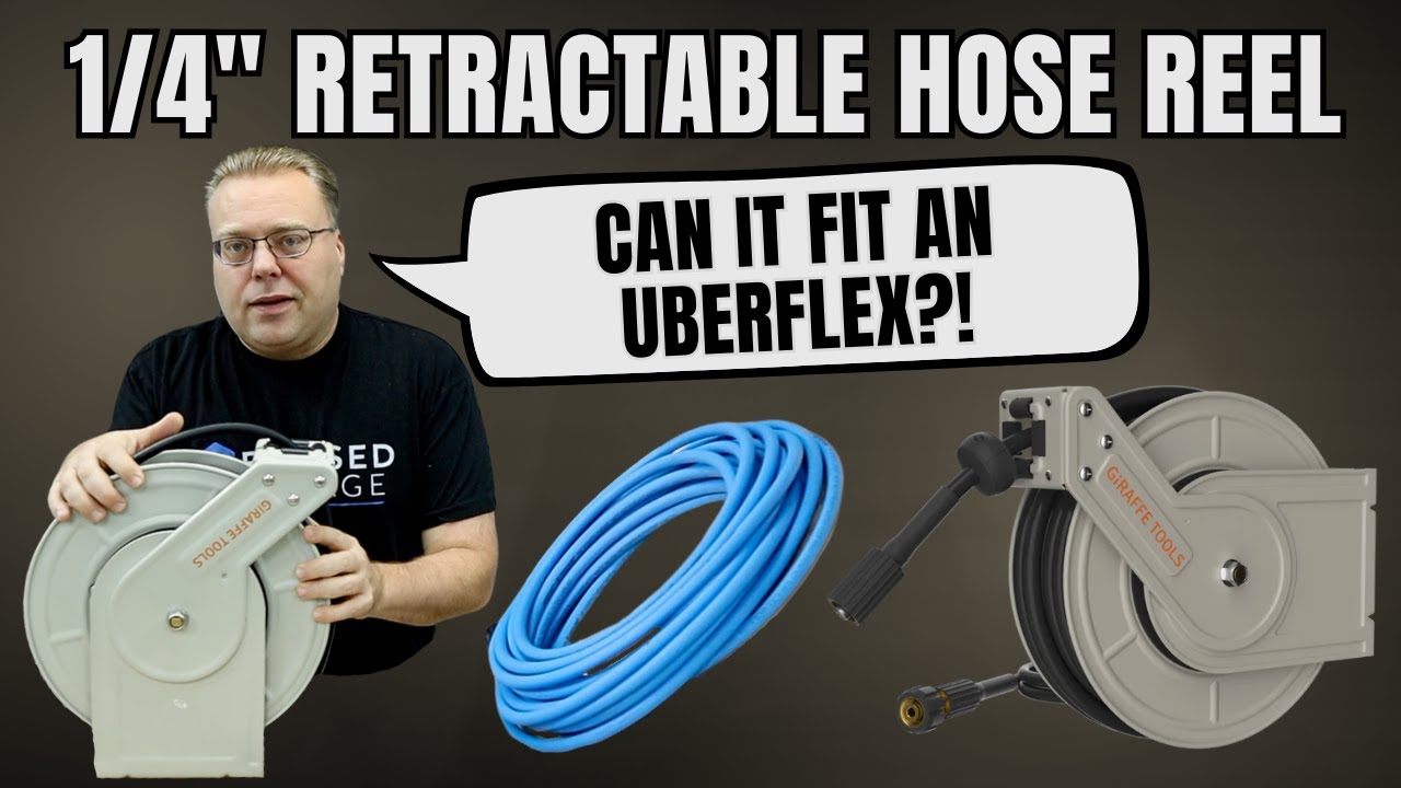 1/4 Retractable Pressure Washer Hose Reel, Can It Run Uberflex?