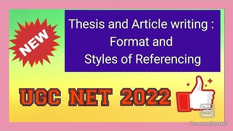 Thesis and Article writing : Format and Styles of Referencing @rg_reena_gupta #research #thesis