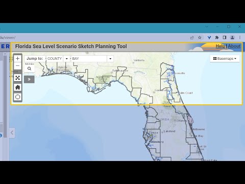 Getting Started: Disclaimer Box, Map Navigation & Basemaps (Sea Level Scenario Sketch Planning Tool)