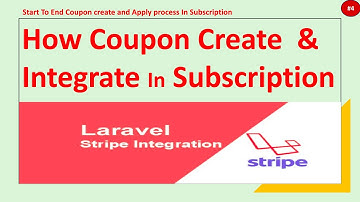 How To Create Stripe Coupon | How To Apply In  Subscription In Laravel