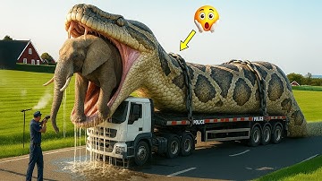 Heroic Rescue Team Saves Lonely Elephant from Deadly Giant Python 🐍